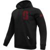Mens College Stanford University College Classic Chenille Pull Over Hoodie Black XL