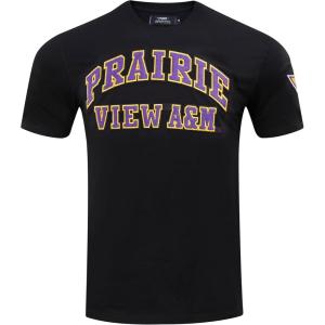 Pro Standard Mens Prairie View A&M University Classic Chenille Short Sleeve Tee Black 2XL