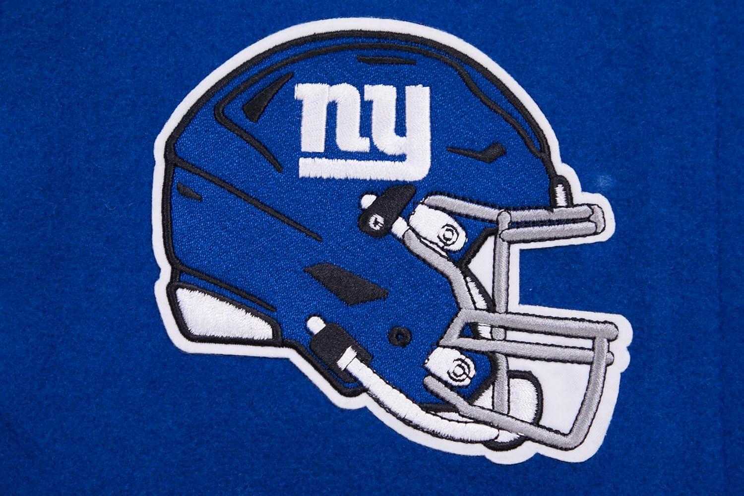 imagePro Standard Womens NFL New York Giants Classic Chenille Varsity Jacket Dodger BlueWhite XS