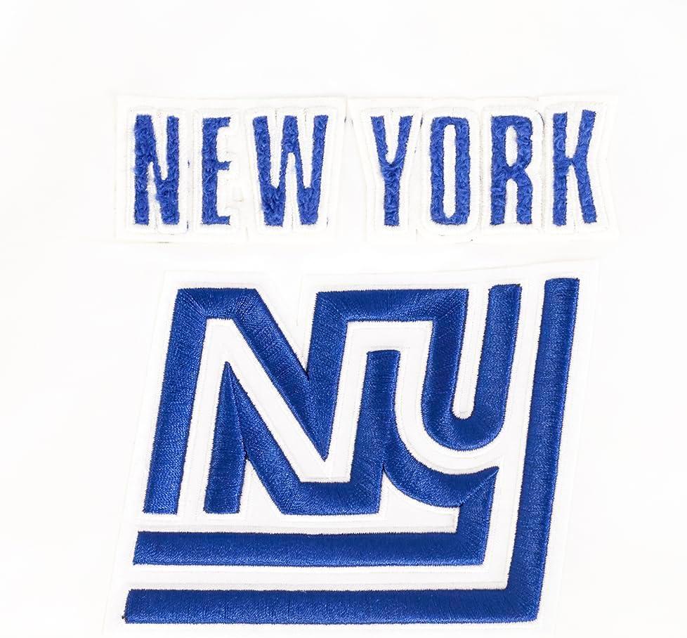 imagePro Standard Womens NFL New York Giants Retro Classics Satin Jacket EggshellDodger Blue XS