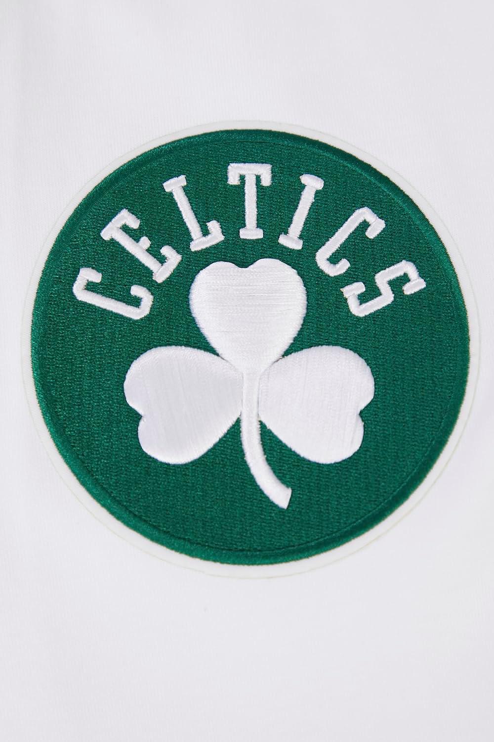 imagePro Standard Mens NBA Boston Celtics Classic Chenille Full Zip Hoodie White 3Xl