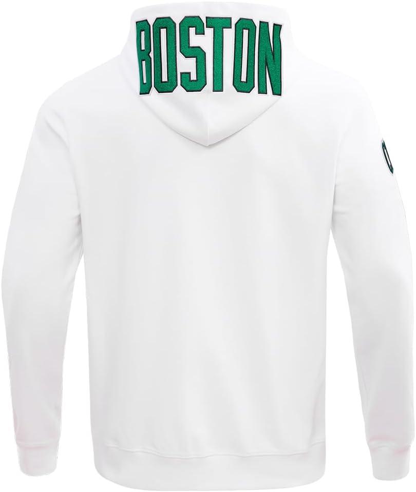imagePro Standard Mens NBA Boston Celtics Classic Chenille Full Zip Hoodie White 3Xl