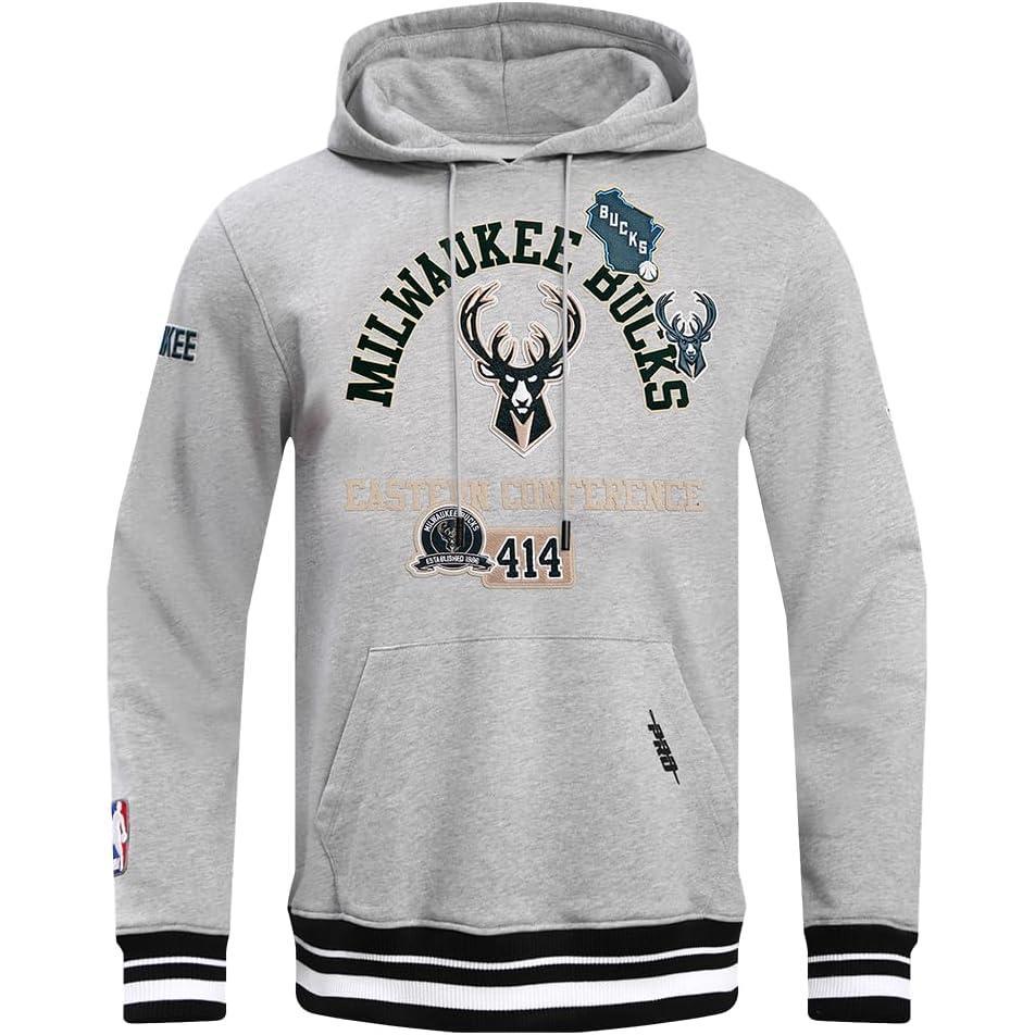 imagePro Standard Mens NBA Mash Up Crewneck SweatshirtHeather GrayBlack