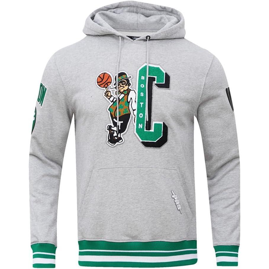 imagePro Standard Mens NBA Mash Up Crewneck SweatshirtHeather GreyGreen
