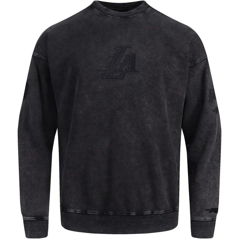 imagePro Standard Mens NBA Mash Up Crewneck SweatshirtWashed Black