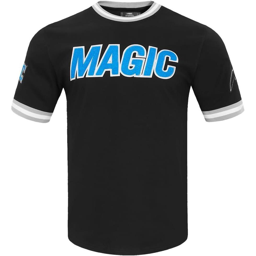 imagePro Standard Mens NBA Orlando Magic Classic Chenille Short Sleeve Tee Black M