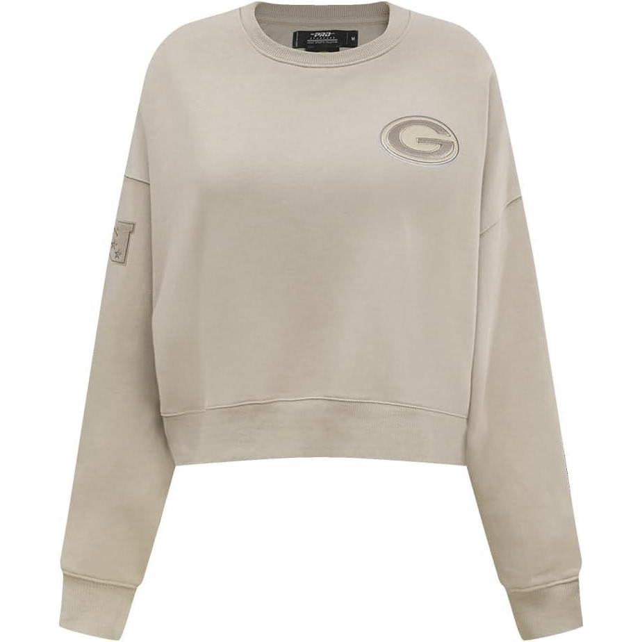 imagePro Standard Womens NFL Green Bay Packers Neutral Crewneck Sweatshirt Taupe 2XL