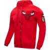 Pro Standard Mens NBA Chicago Bulls Classic Chenille Full Zip Hoodie Red L