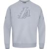 Pro Standard Mens NBA Mash Up Crewneck Sweatshirt(Dark Heather Gray)