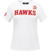 Pro Standard NBA Womens Womens NBA Classic Chenille Cotton Single Jersey Short Sleeve Slim Tee(White)