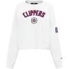 Pro Standard NBA womens Womens Nba Classic Chenille Brushed Back French Terry Crewneck Sweatshirt(White)