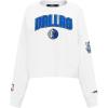 Pro Standard NBA womens Womens Nba Classic Chenille Brushed Back French Terry Crewneck Sweatshirt(White)