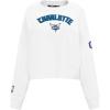 Pro Standard NBA womens Womens Nba Classic Chenille Brushed Back French Terry Crewneck Sweatshirt(White)