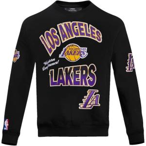 Pro Standard Mens NHL Split Logo Cotton Double Knit Pull Over Hoodie(Black)