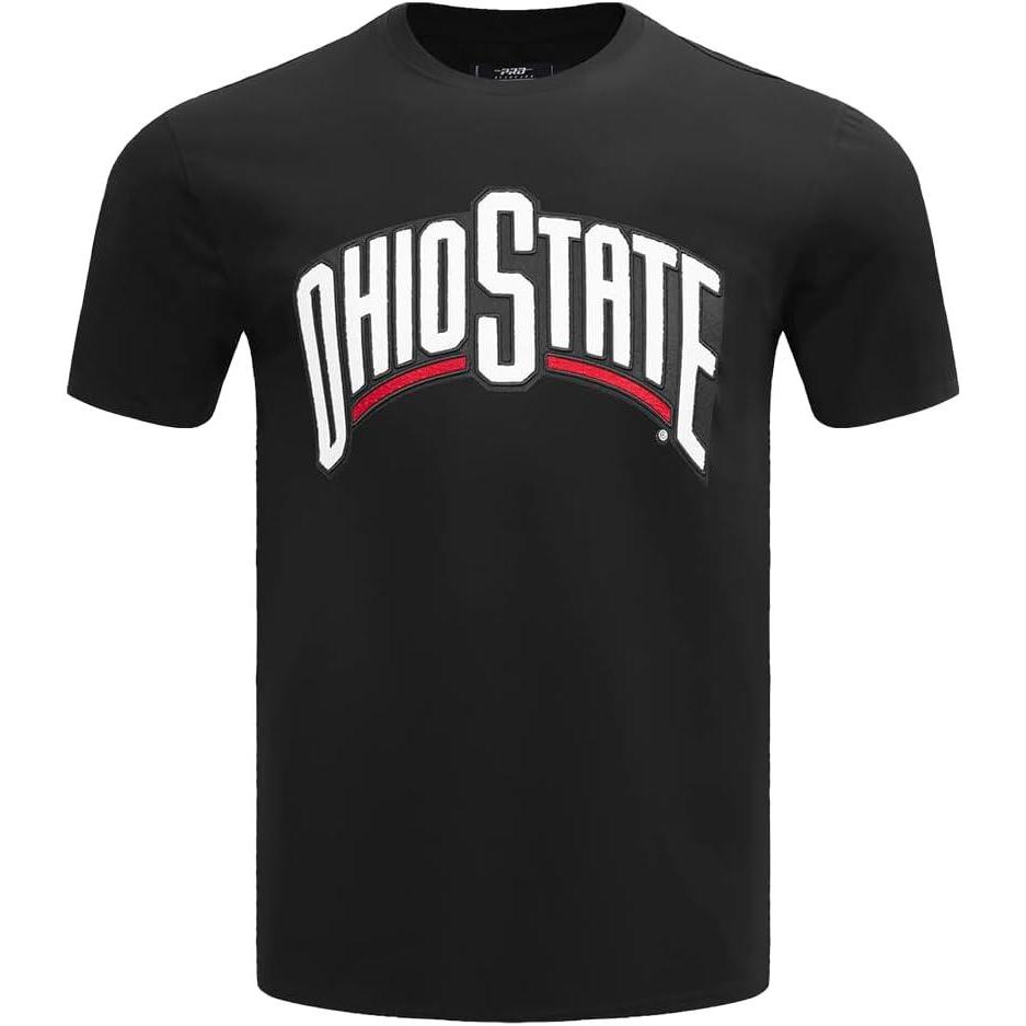 imagePro Standard Mens Ohio State University Classic Chenille Short Sleeve Tee Black L