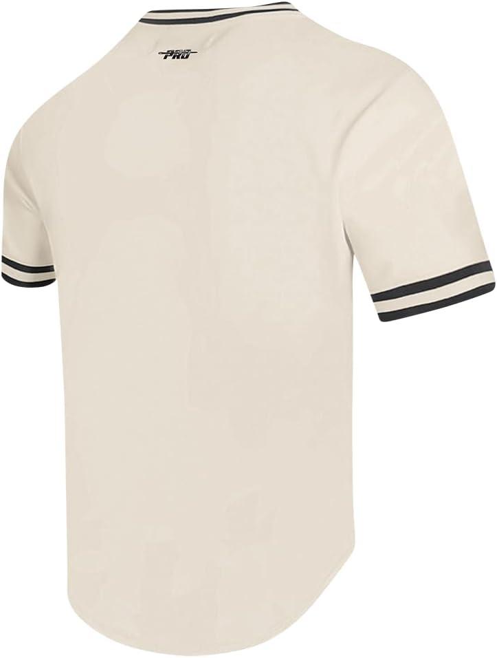 imagePro Standard Mens NBA Retro Classics Cotton Double Knit Short Sleeve TeeEggshell Black