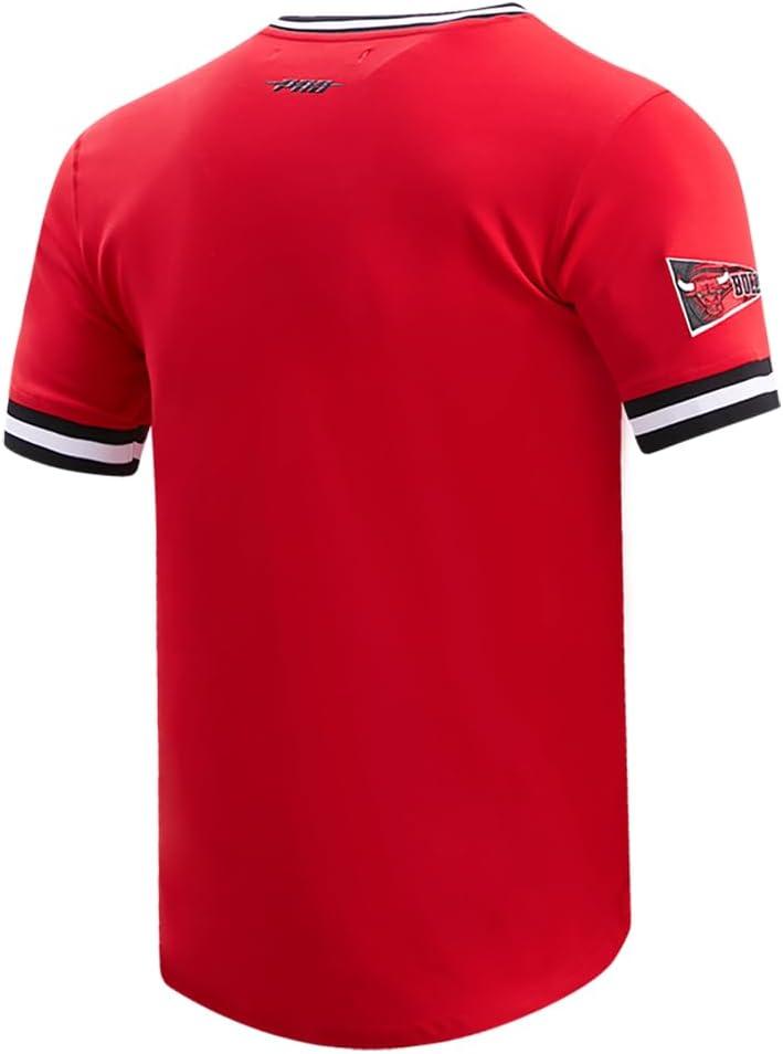 imagePro Standard Mens NBA Retro Classics Cotton Double Knit Short Sleeve TeeRedBlack