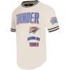Pro Standard Mens NBA Retro Classics Cotton Double Knit Short Sleeve Tee(Eggshell/ Black)