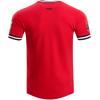 Pro Standard Mens NBA Retro Classics Cotton Double Knit Short Sleeve Tee(Red/Black)