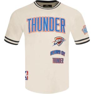 Pro Standard Mens NBA Retro Classics Cotton Double Knit Short Sleeve Tee(Eggshell/ Black)