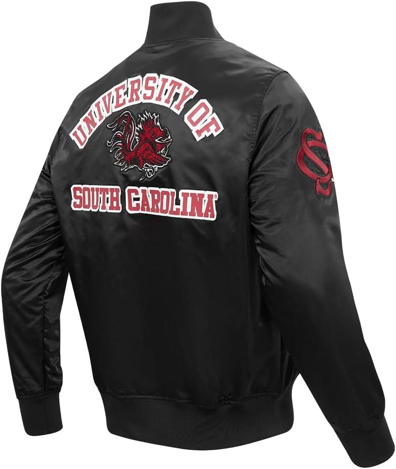 imagePro Standard Mens College Classic Chenille Satin JacketBlack