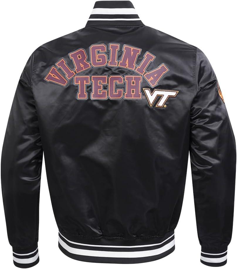 imagePro Standard Mens College Classic Chenille Satin JacketBlack