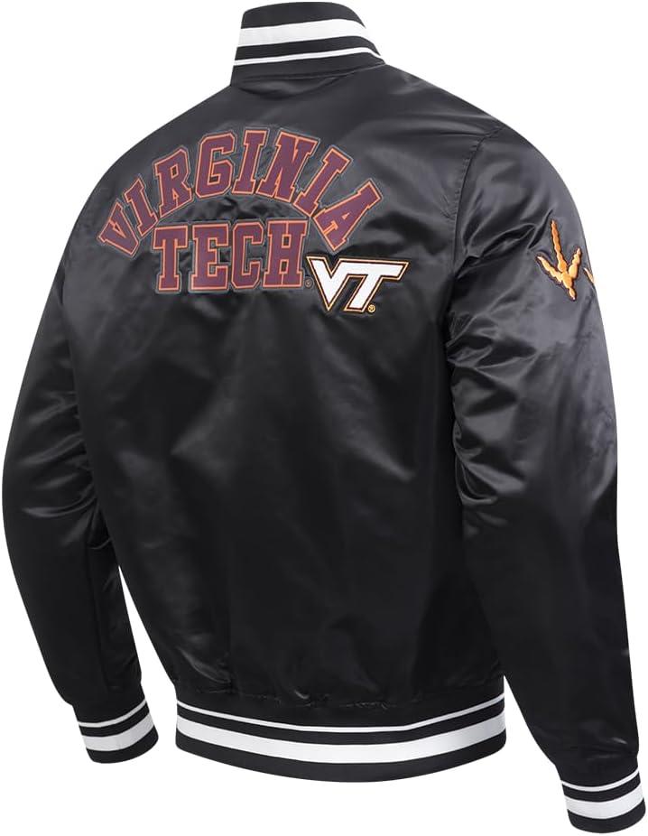 imagePro Standard Mens College Classic Chenille Satin JacketBlack