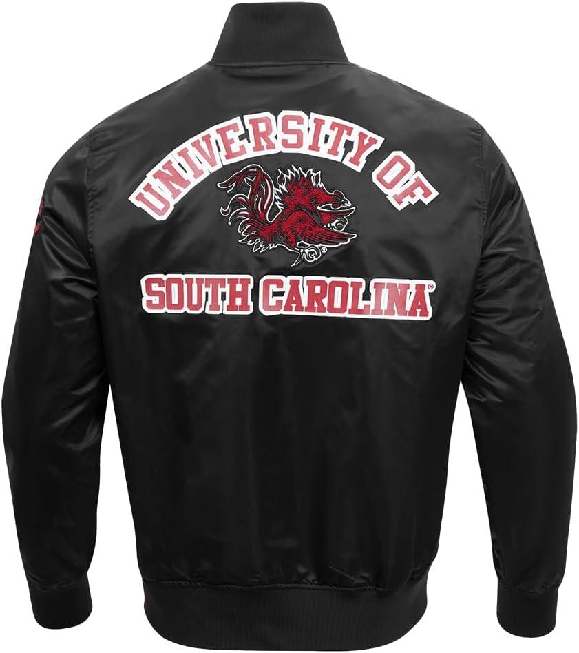 imagePro Standard Mens College Classic Chenille Satin JacketBlack