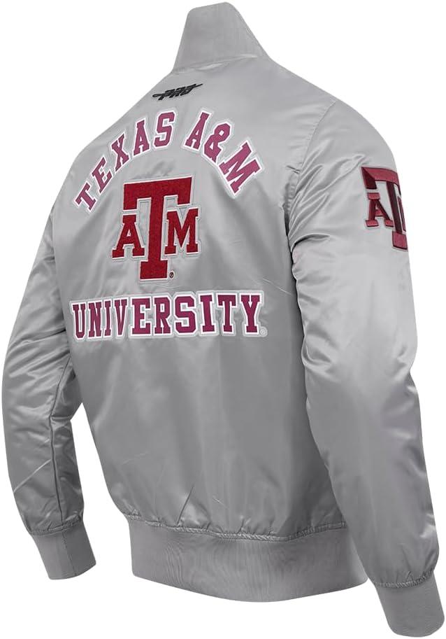 imagePro Standard Mens College Classic Chenille Satin JacketGray