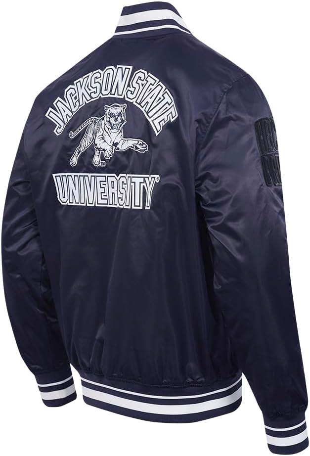 imagePro Standard Mens College Classic Chenille Satin JacketMidnight Navy