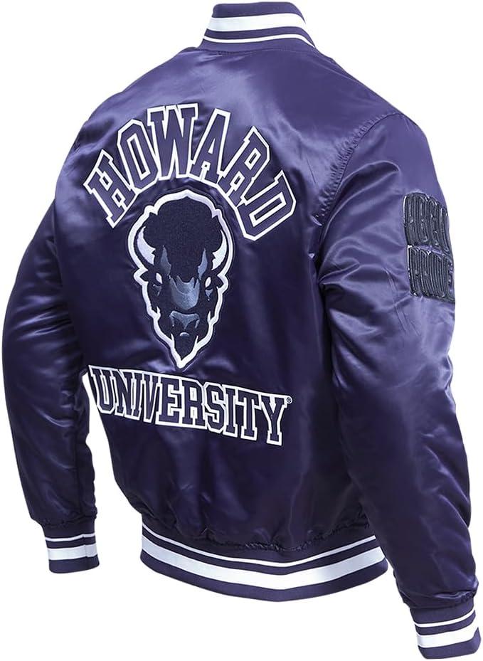 imagePro Standard Mens College Classic Chenille Satin JacketMidnight Navy