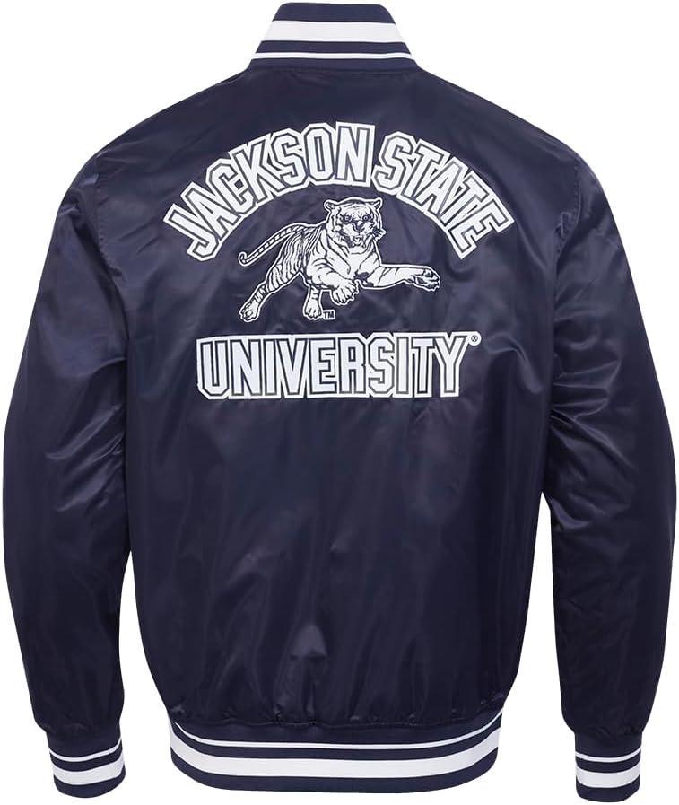 imagePro Standard Mens College Classic Chenille Satin JacketMidnight Navy