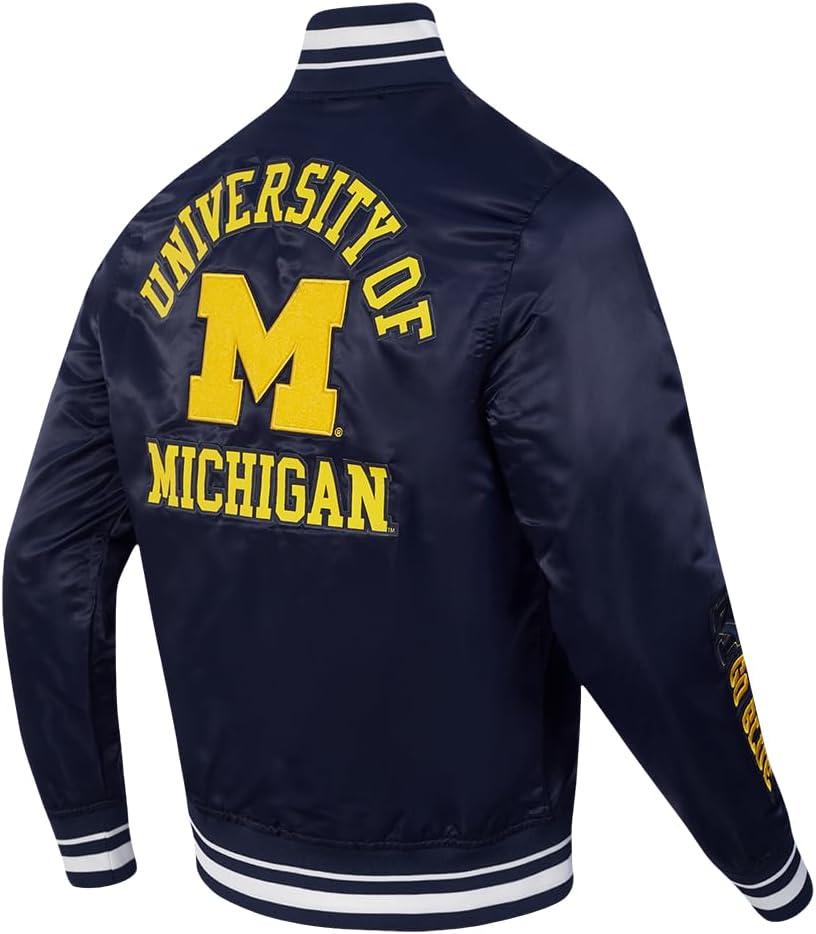 imagePro Standard Mens College Classic Chenille Satin JacketMidnight Navy
