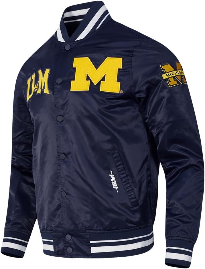 imagePro Standard Mens College Classic Chenille Satin JacketMidnight Navy