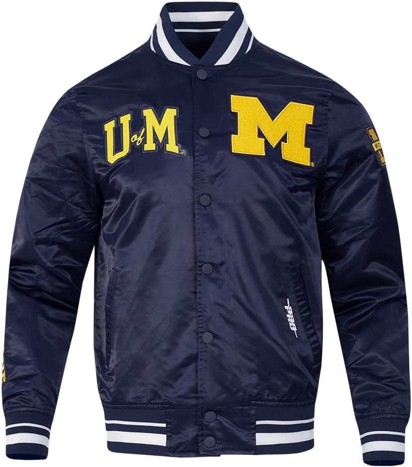 imagePro Standard Mens College Classic Chenille Satin JacketMidnight Navy