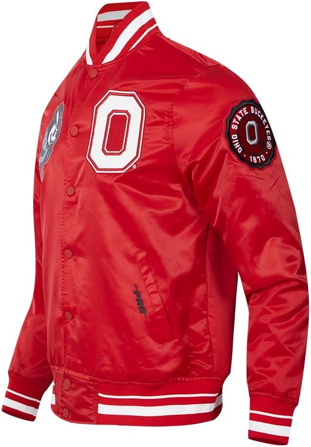 imagePro Standard Mens College Classic Chenille Satin JacketRed