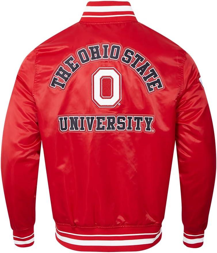 imagePro Standard Mens College Classic Chenille Satin JacketRed
