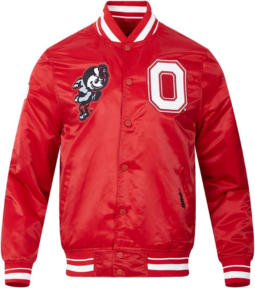 imagePro Standard Mens College Classic Chenille Satin JacketRed