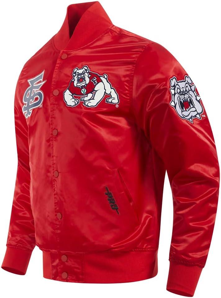 imagePro Standard Mens College Classic Chenille Satin JacketRed