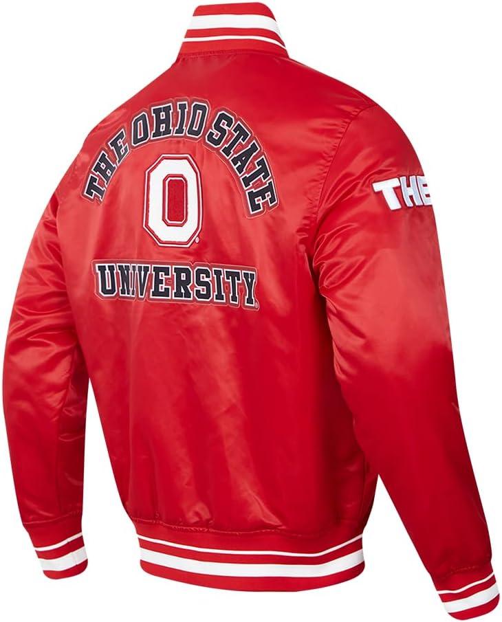 imagePro Standard Mens College Classic Chenille Satin JacketRed