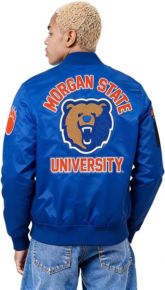 imagePro Standard Mens College Classic Chenille Satin JacketRoyal Blue