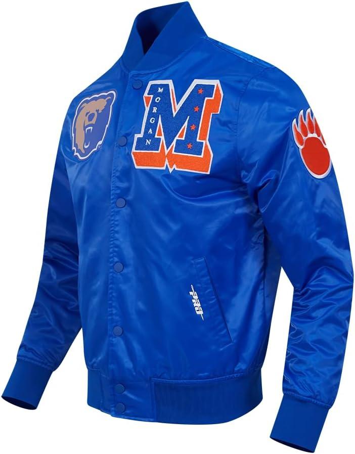 imagePro Standard Mens College Classic Chenille Satin JacketRoyal Blue