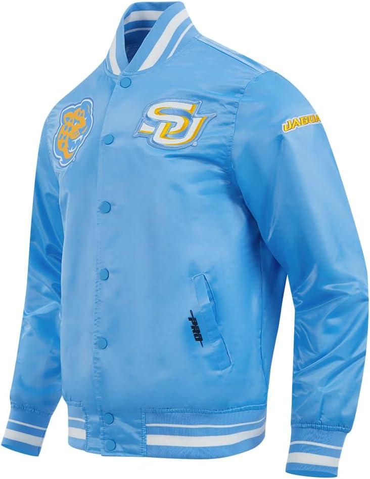 imagePro Standard Mens College Classic Chenille Satin JacketUniversity Blue