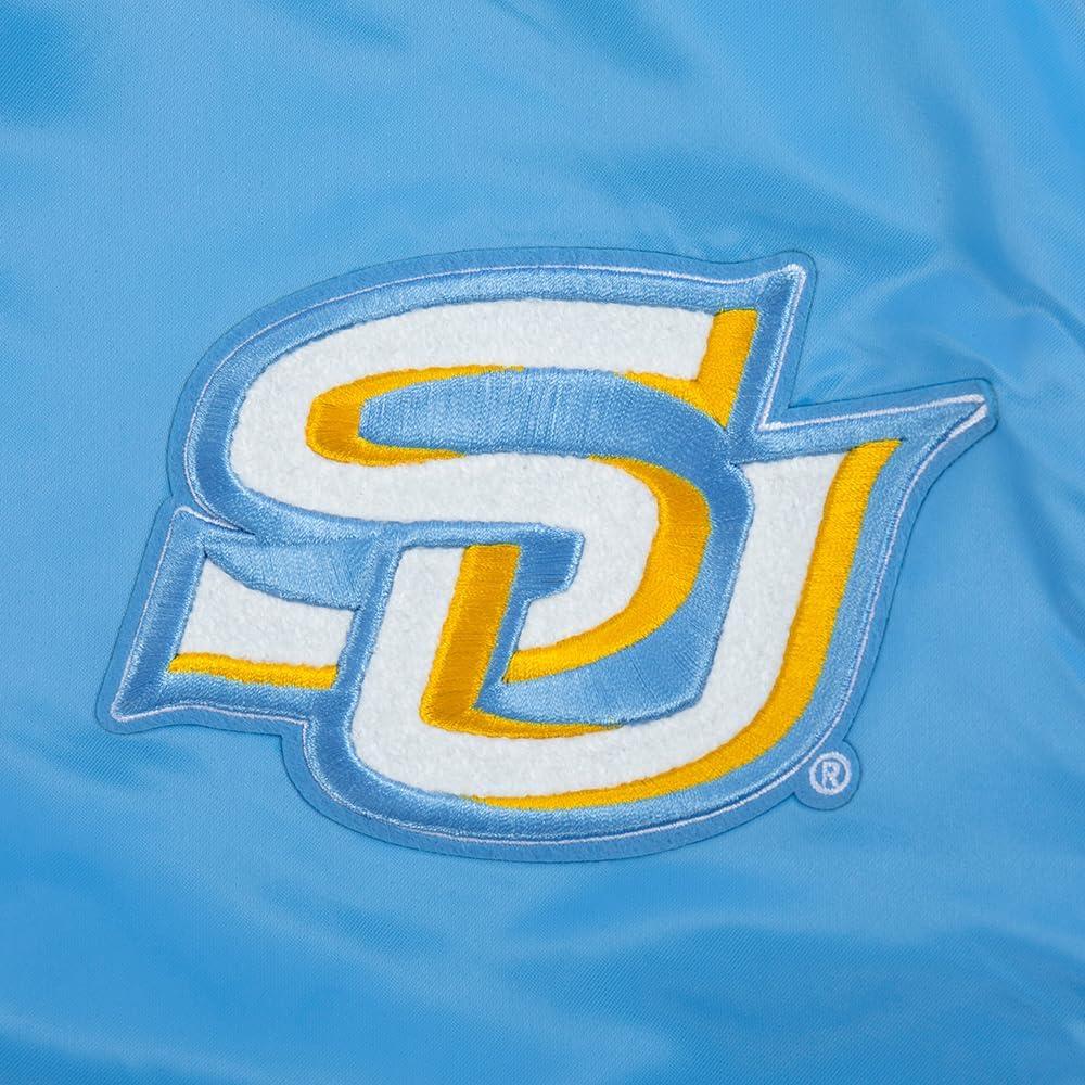 imagePro Standard Mens College Classic Chenille Satin JacketUniversity Blue
