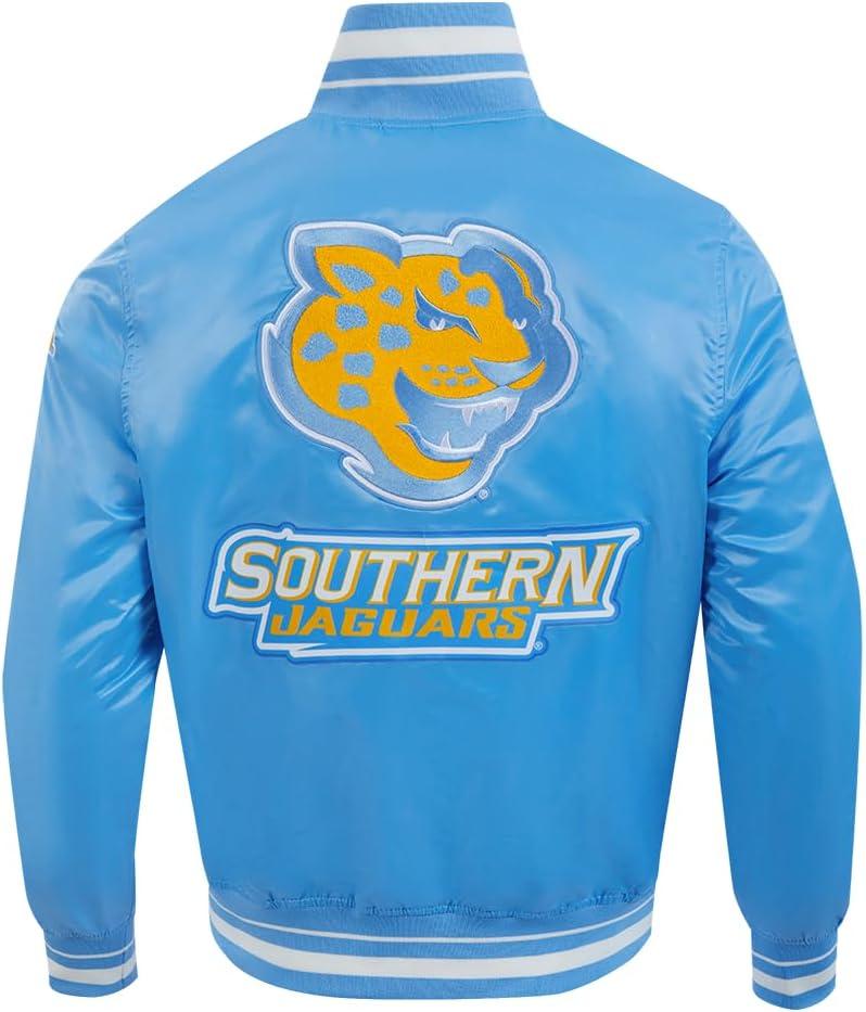 imagePro Standard Mens College Classic Chenille Satin JacketUniversity Blue