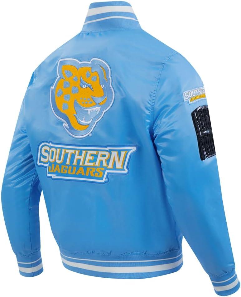 imagePro Standard Mens College Classic Chenille Satin JacketUniversity Blue