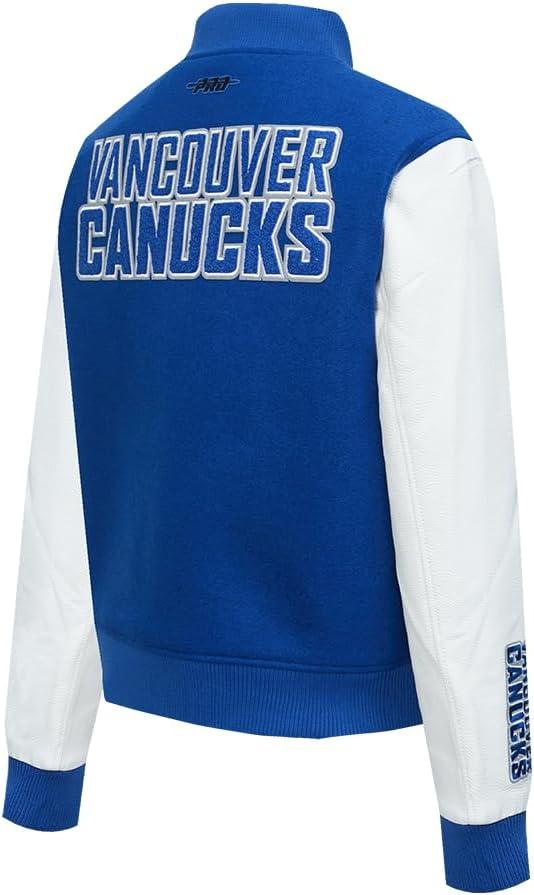 imagePro Standard NHL womens Pro Standard Womens Nhl Classic Chenille Wool Varsity JacketDodger BlueWhite