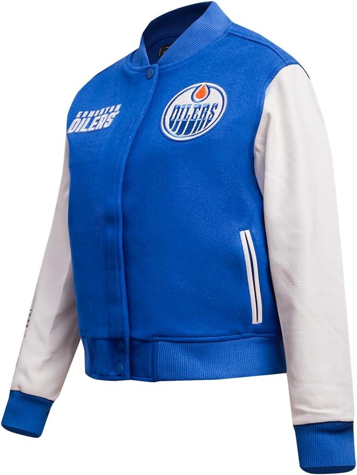 imagePro Standard NHL womens Pro Standard Womens Nhl Classic Chenille Wool Varsity JacketDodger BlueWhite