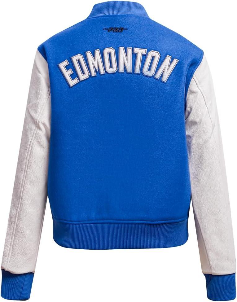 imagePro Standard NHL womens Pro Standard Womens Nhl Classic Chenille Wool Varsity JacketDodger BlueWhite