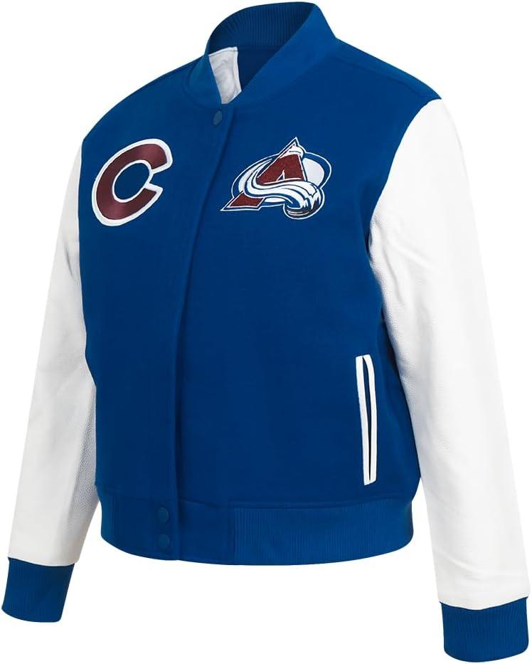 imagePro Standard NHL womens Pro Standard Womens Nhl Classic Chenille Wool Varsity JacketDodger BlueWhite